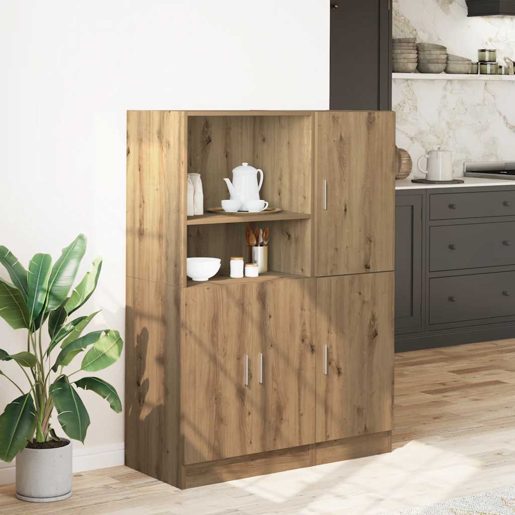 Set di Mobili da Cucina 2 pz Rovere Marrone in Truciolato | homemem39