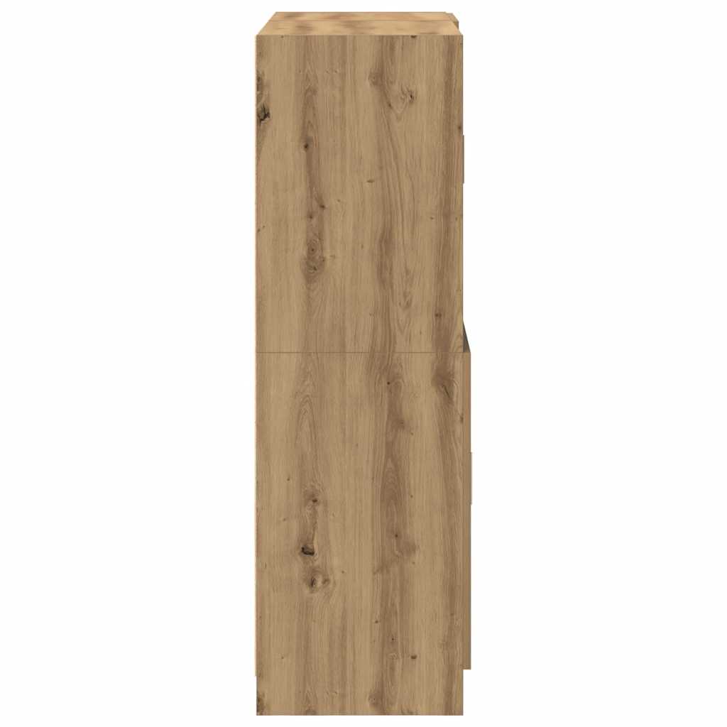 Set di Mobili da Cucina 2 pz Rovere Marrone in Truciolato | homemem39