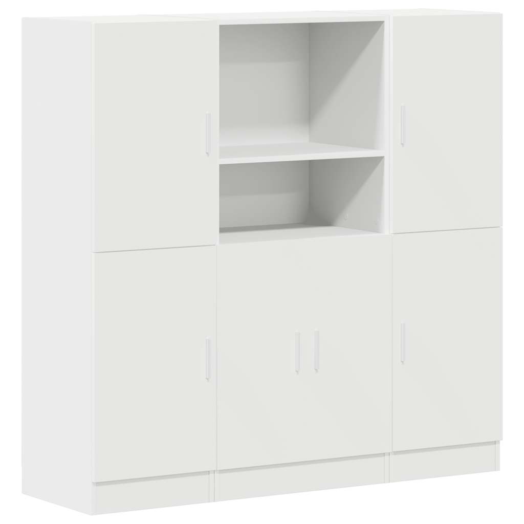 Set di Mobili da Cucina 3 pz Bianco in Truciolato | homemem39