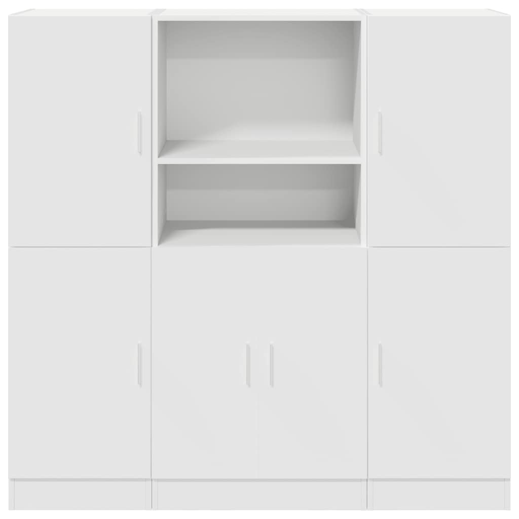 Set di Mobili da Cucina 3 pz Bianco in Truciolato | homemem39
