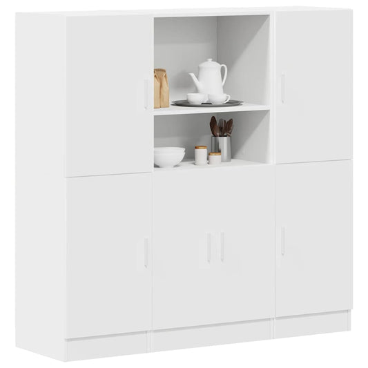 Set di Mobili da Cucina 3 pz Bianco in Truciolato | homemem39