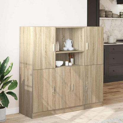 Set di Mobili da Cucina 3 pz Rovere Sonoma in Truciolato | homemem39