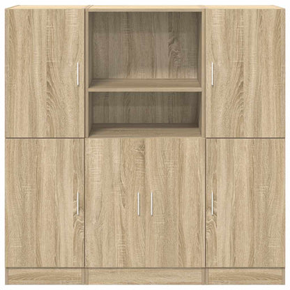 Set di Mobili da Cucina 3 pz Rovere Sonoma in Truciolato | homemem39