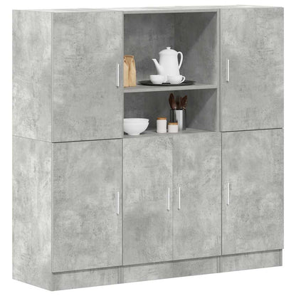 Set di Mobili da Cucina 3 pz Grigio Cemento in Truciolato | homemem39