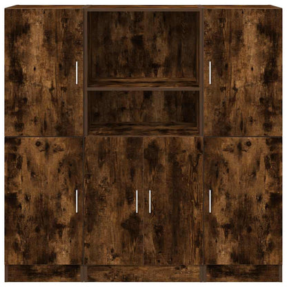 Set di Mobili da Cucina 3 pz Rovere Fumo in Truciolato | homemem39