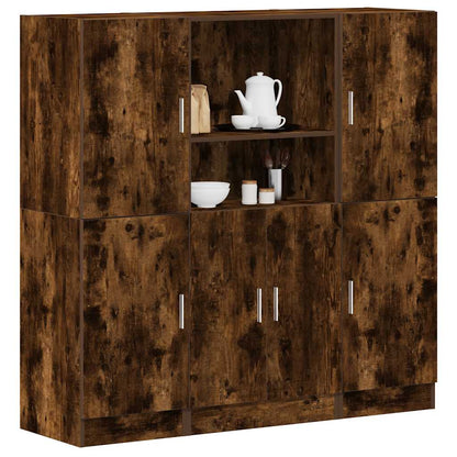 Set di Mobili da Cucina 3 pz Rovere Fumo in Truciolato | homemem39