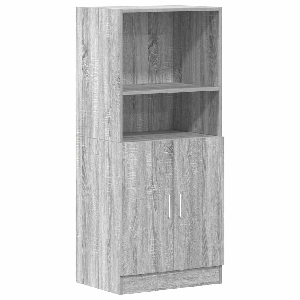 Set di Mobili da Cucina 3 pz Grigio Sonoma in Truciolato | homemem39
