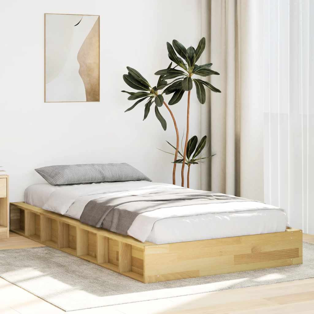 Struttura Letto Senza Materasso 90x200 cm in Legno Massello