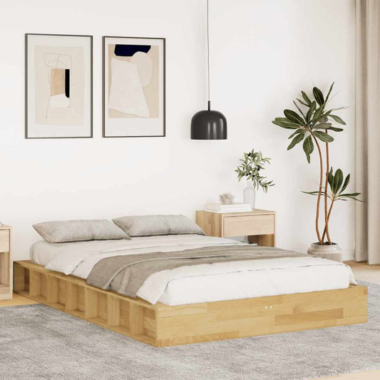 Struttura Letto Senza Materasso 120x200 cm in Legno di Rovere