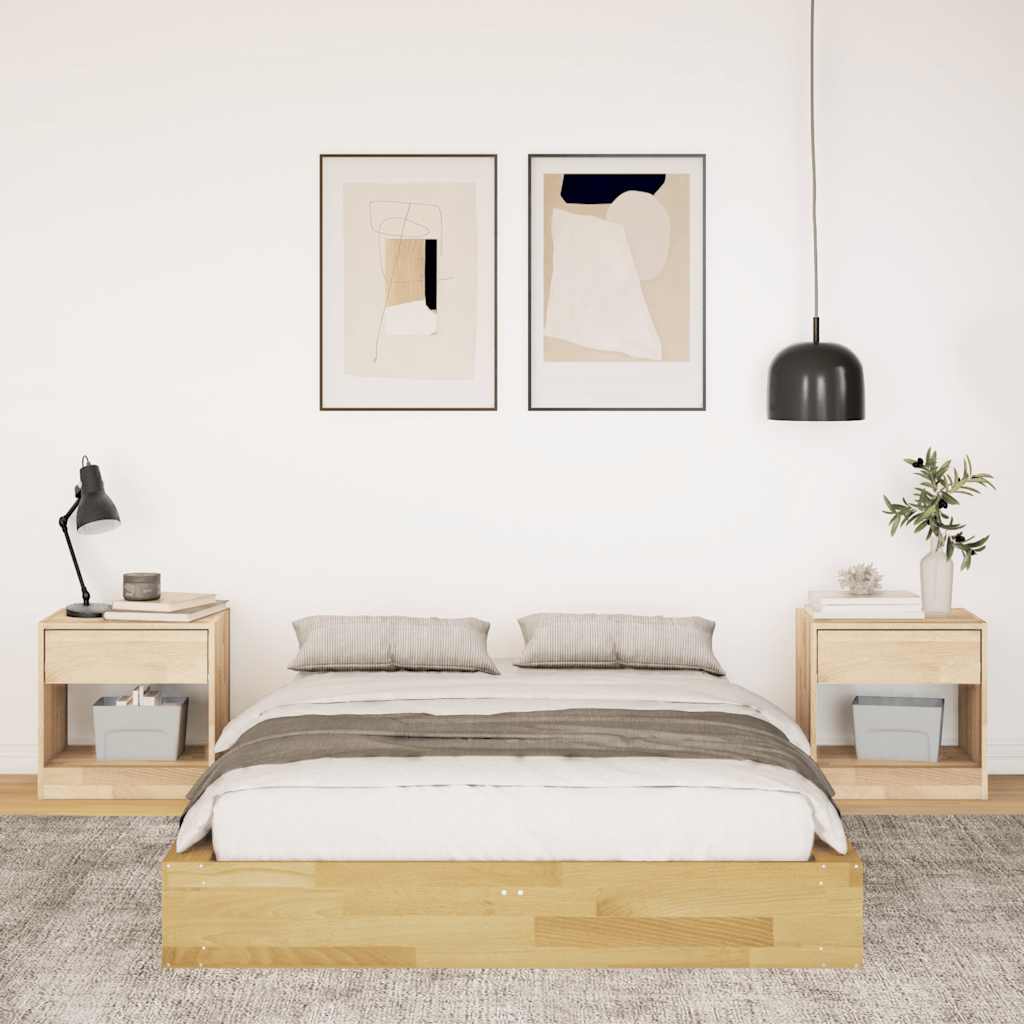 Struttura Letto Senza Materasso 120x190 cm in Legno di Rovere