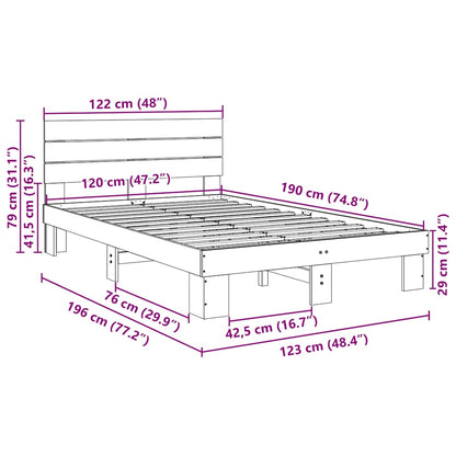 Struttura Letto con Testiera senza Materasso 120x190 cm