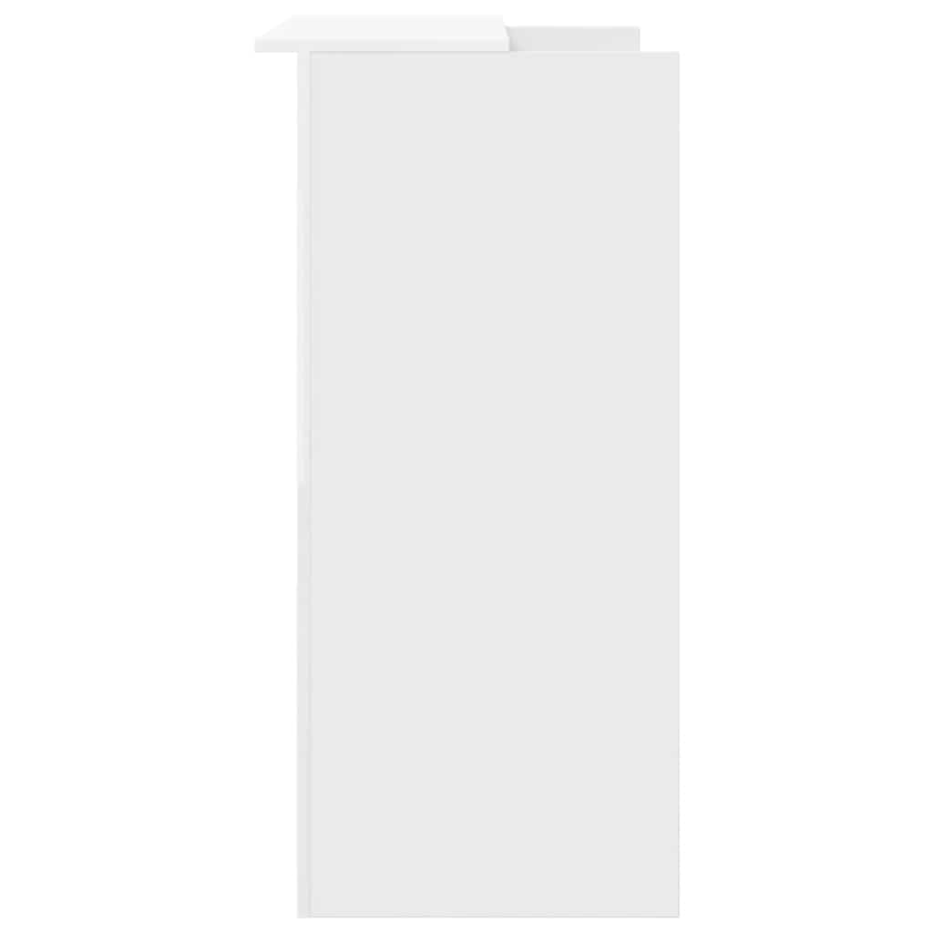 Scrivania per Reception Bianca 100x50x103,5 cm in Legno Massello | homemem39