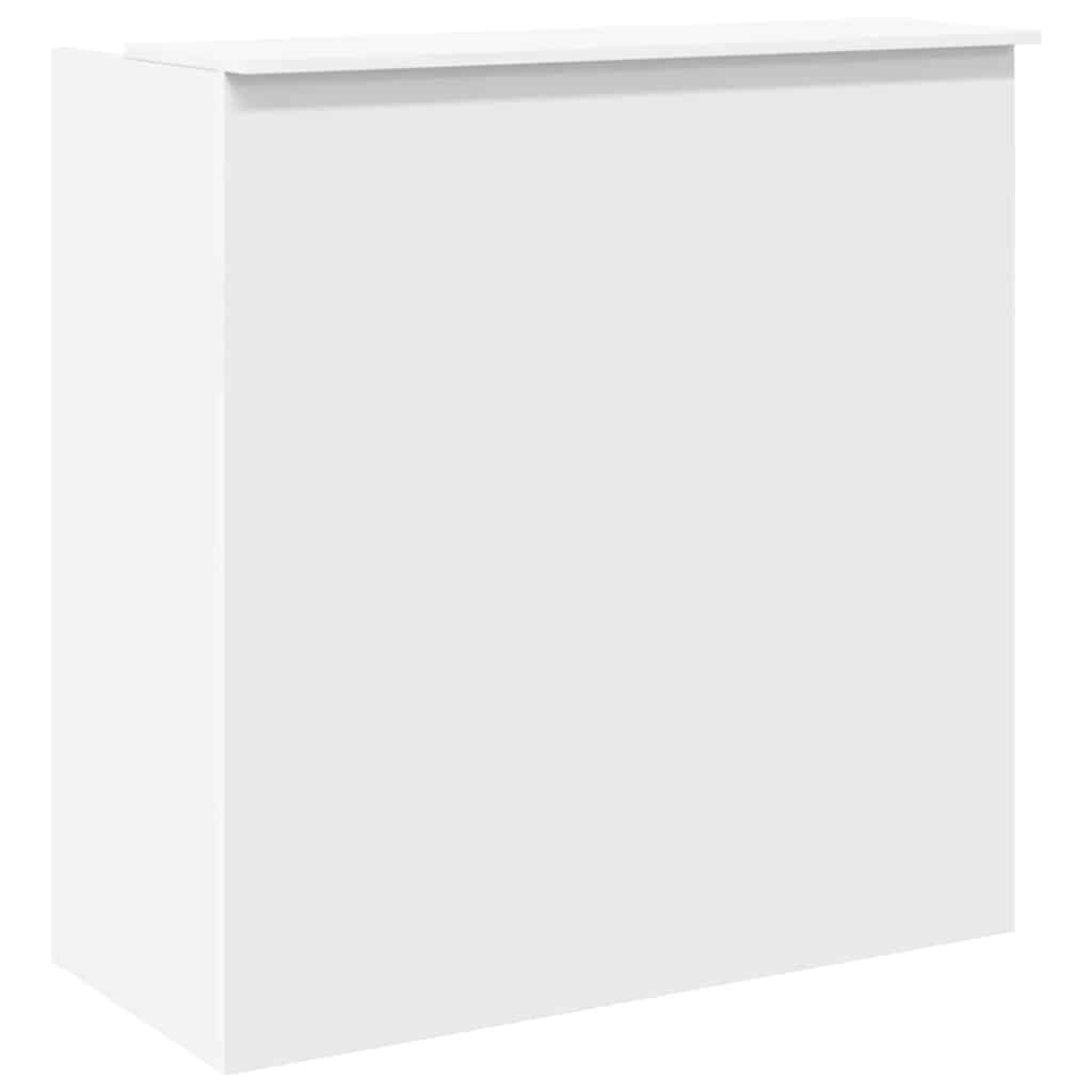 Scrivania per Reception Bianca 100x50x103,5 cm in Legno Massello | homemem39