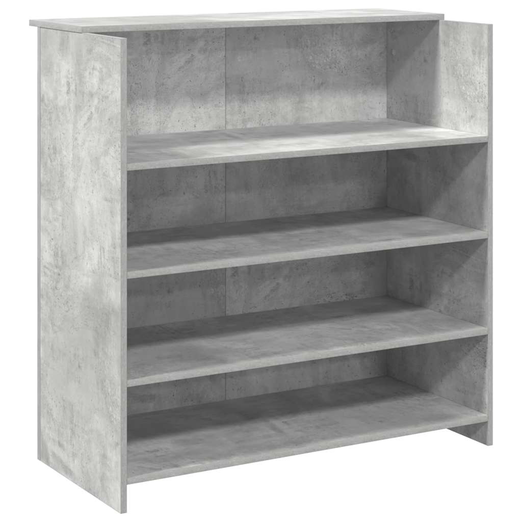 Banco Reception Grigio Cemento 100x50x103,5cm Legno Multistrato - homemem39