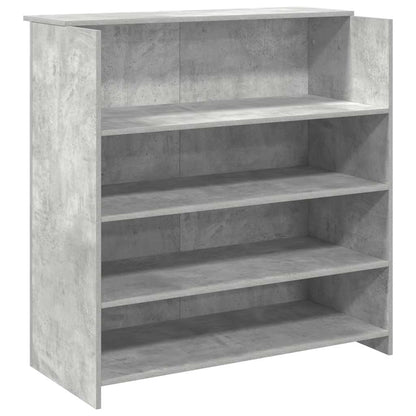 Banco Reception Grigio Cemento 100x50x103,5cm Legno Multistrato - homemem39