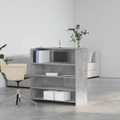 Banco Reception Grigio Cemento 100x50x103,5cm Legno Multistrato - homemem39
