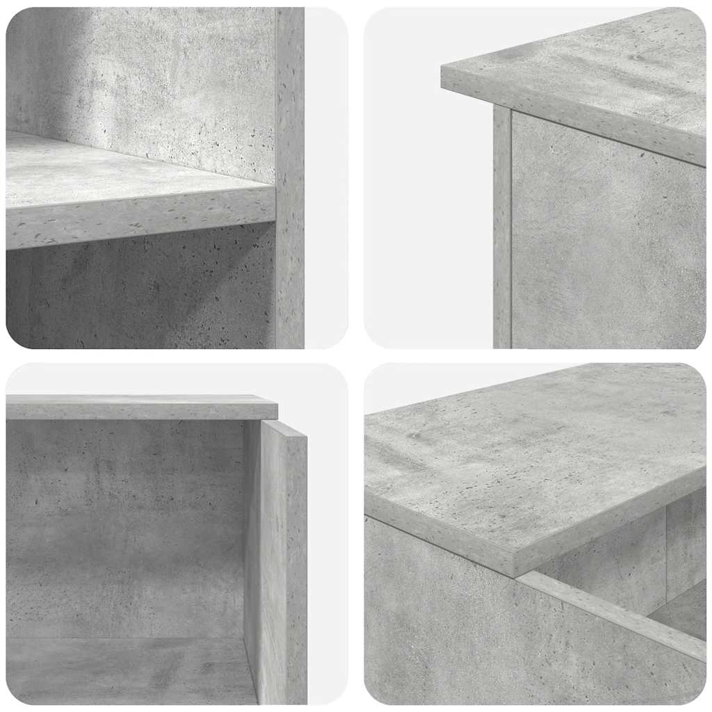 Banco Reception Grigio Cemento 100x50x103,5cm Legno Multistrato | homemem39