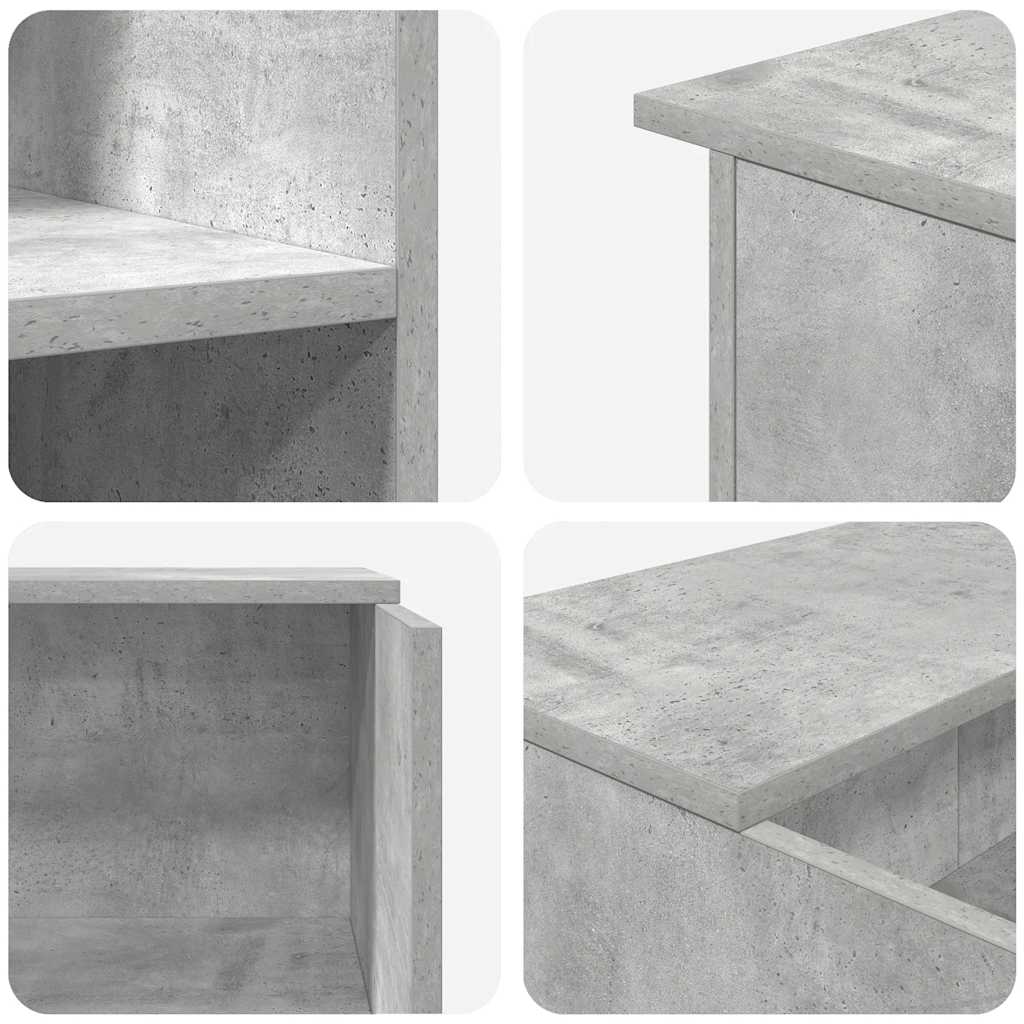 Banco Reception Grigio Cemento 100x50x103,5cm Legno Multistrato - homemem39