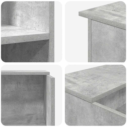 Banco Reception Grigio Cemento 100x50x103,5cm Legno Multistrato - homemem39