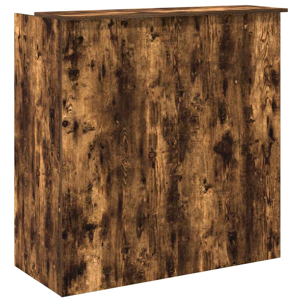 Banco Reception Rovere Fumo 100x50x103,5cm in Legno Multistrato - homemem39