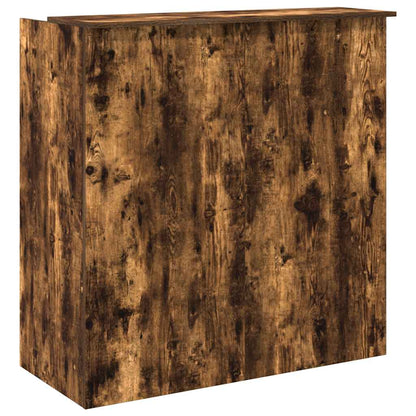Banco Reception Rovere Fumo 100x50x103,5cm in Legno Multistrato - homemem39