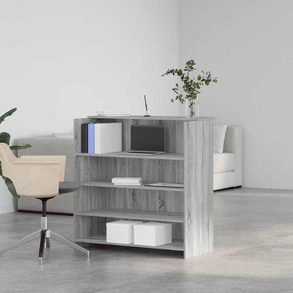 Banco Reception Grigio Sonoma 100x50x103,5 cm Legno Multistrato | homemem39