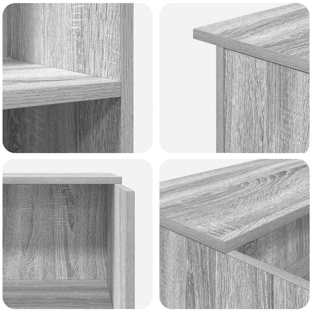 Banco Reception Grigio Sonoma 100x50x103,5 cm Legno Multistrato - homemem39