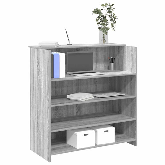 Banco Reception Grigio Sonoma 100x50x103,5 cm Legno Multistrato | homemem39