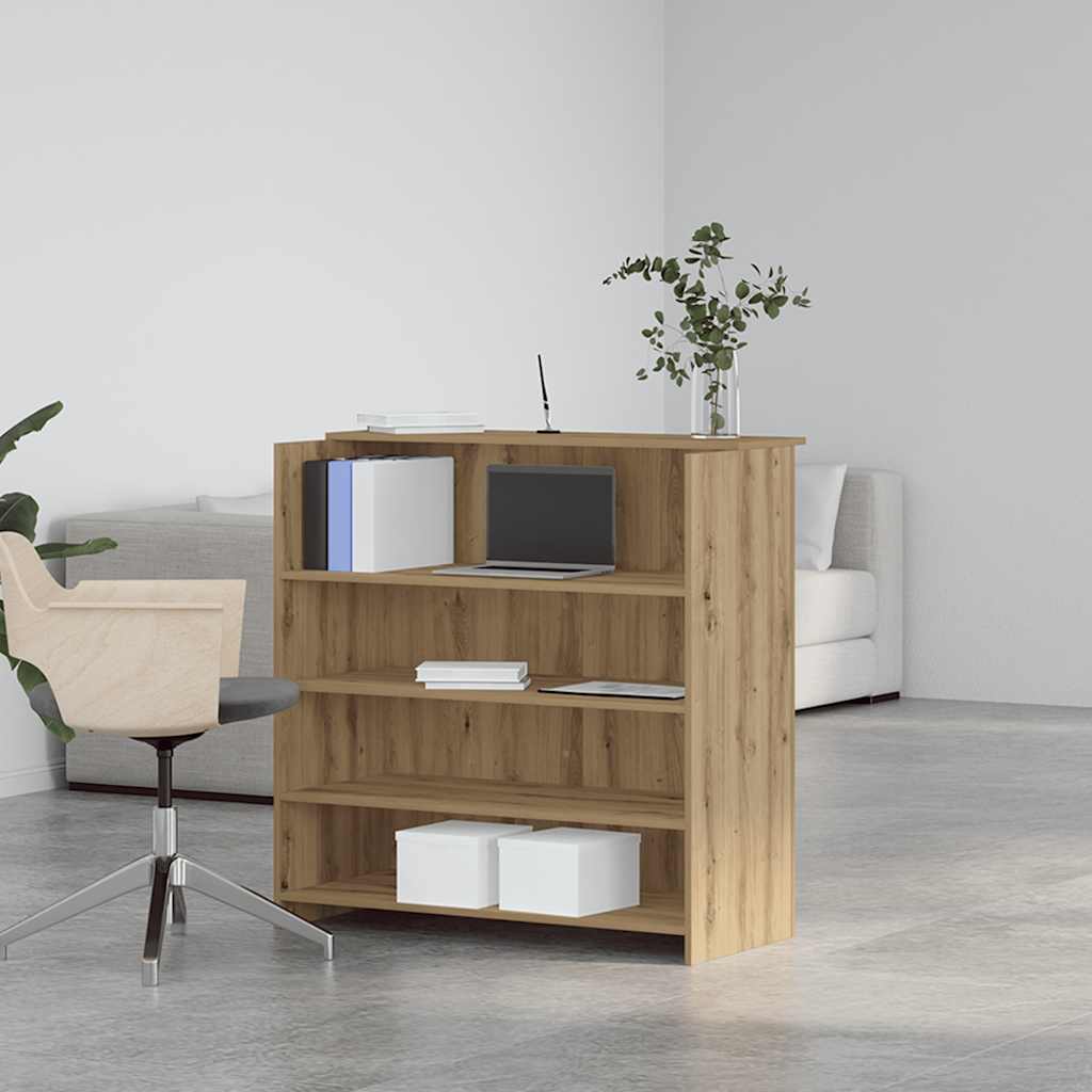 Banco Reception Rovere Artigianale 100x50x103,5cm in Truciolato - homemem39