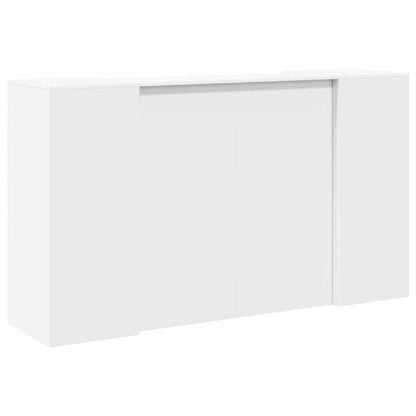 Scrivania per Reception Bianca 180x50x103,5 cm in Legno Massello