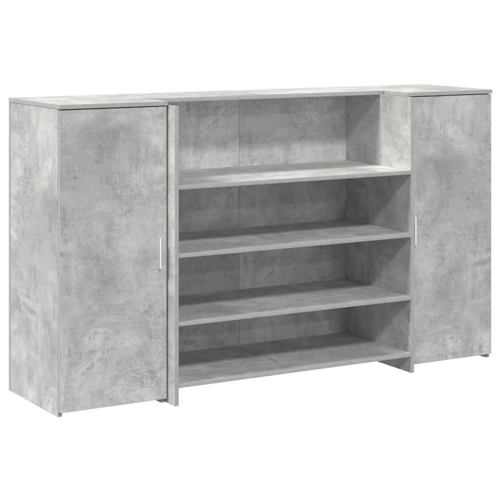 Banco Reception Grigio Cemento 180x50x103,5cm Legno Multistrato | homemem39