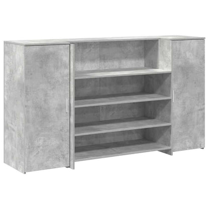 Banco Reception Grigio Cemento 180x50x103,5cm Legno Multistrato | homemem39