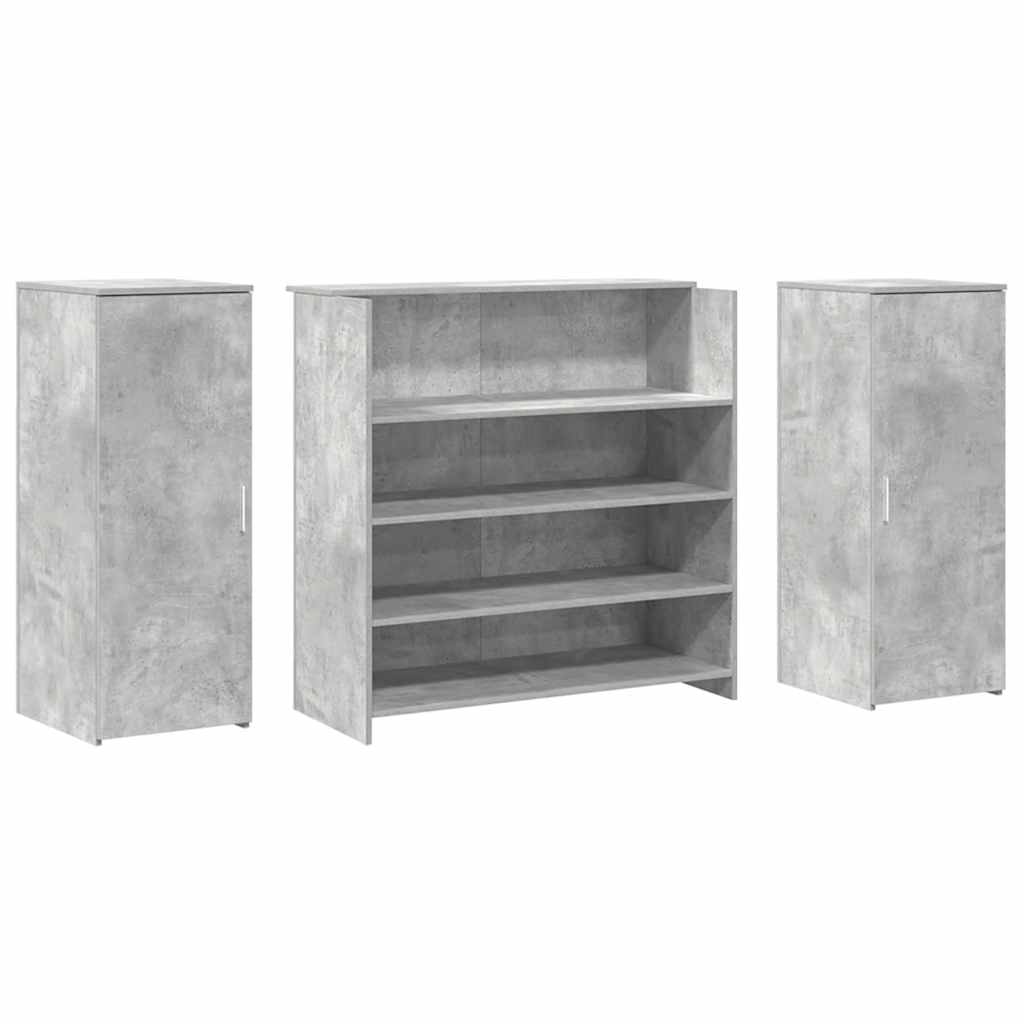 Banco Reception Grigio Cemento 180x50x103,5cm Legno Multistrato | homemem39