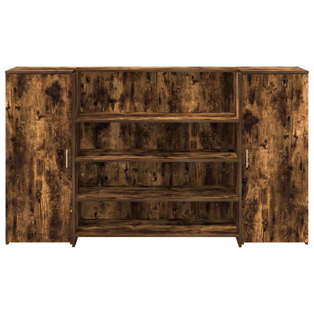 Banco Reception Rovere Fumo 180x50x103,5cm in Legno Multistrato - homemem39