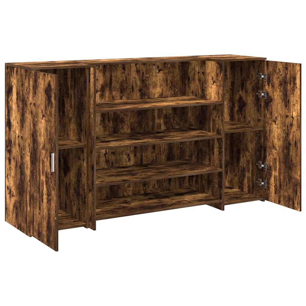 Banco Reception Rovere Fumo 180x50x103,5cm in Legno Multistrato - homemem39