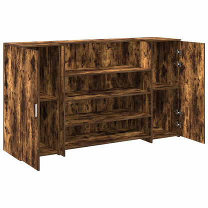 Banco Reception Rovere Fumo 180x50x103,5cm in Legno Multistrato - homemem39