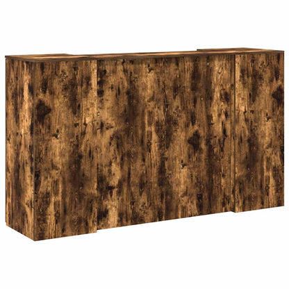Banco Reception Rovere Fumo 180x50x103,5cm in Legno Multistrato | homemem39