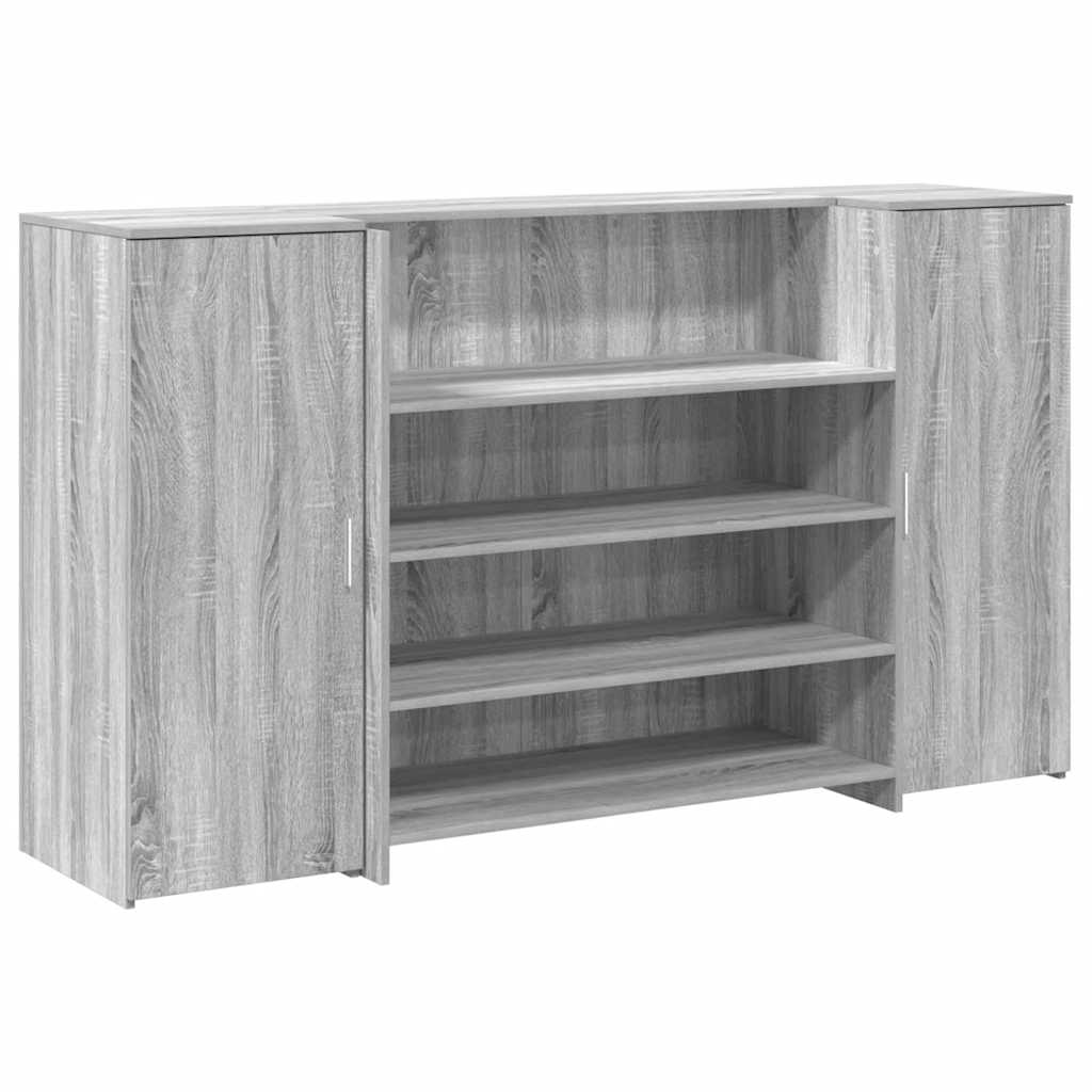 Banco Reception Grigio Sonoma 180x50x103,5 cm Legno Multistrato - homemem39