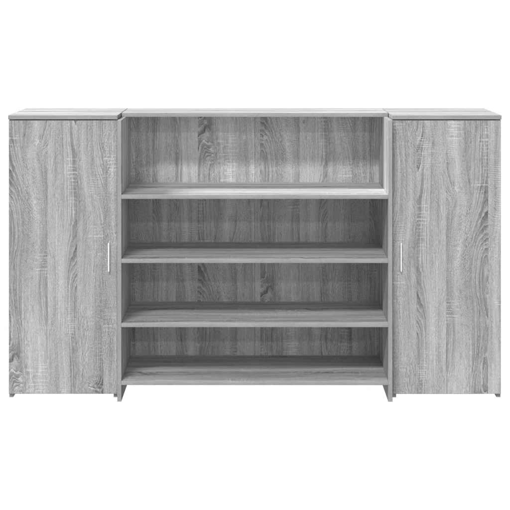 Banco Reception Grigio Sonoma 180x50x103,5 cm Legno Multistrato - homemem39