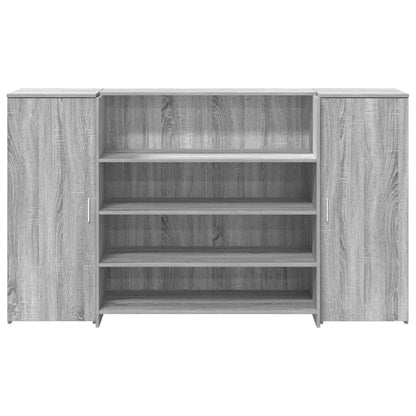 Banco Reception Grigio Sonoma 180x50x103,5 cm Legno Multistrato - homemem39