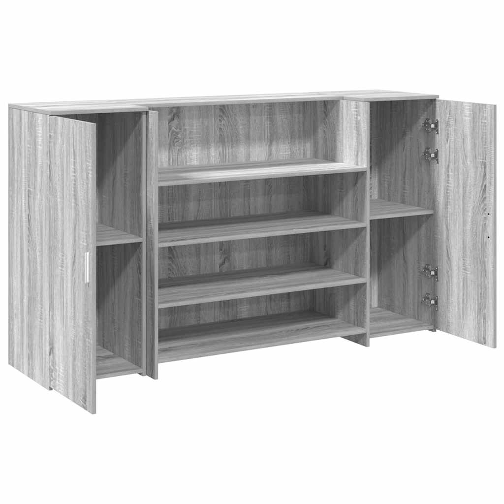 Banco Reception Grigio Sonoma 180x50x103,5 cm Legno Multistrato - homemem39