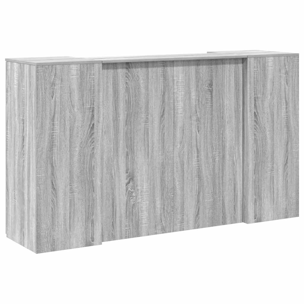 Banco Reception Grigio Sonoma 180x50x103,5 cm Legno Multistrato - homemem39