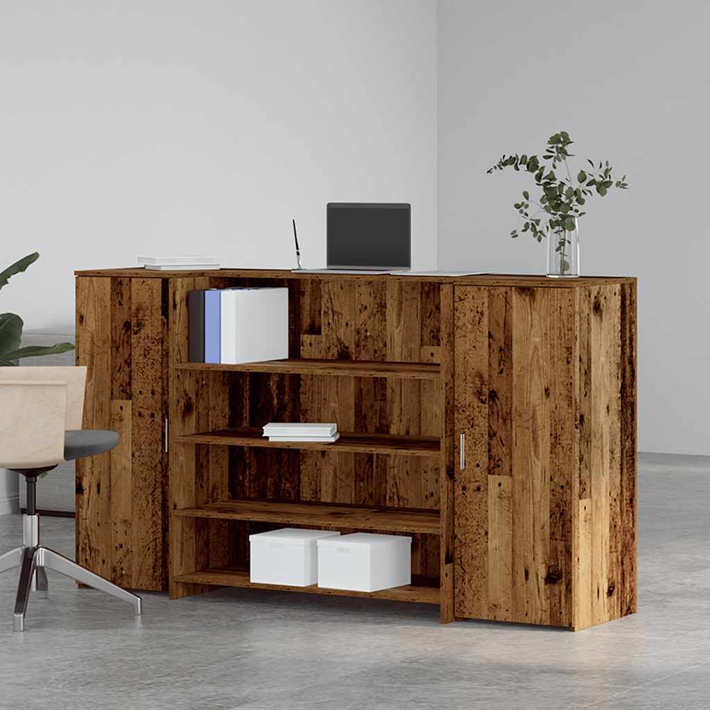 Banco Reception Legno Antico 180x50x103,5 cm Legno Multistrato | homemem39