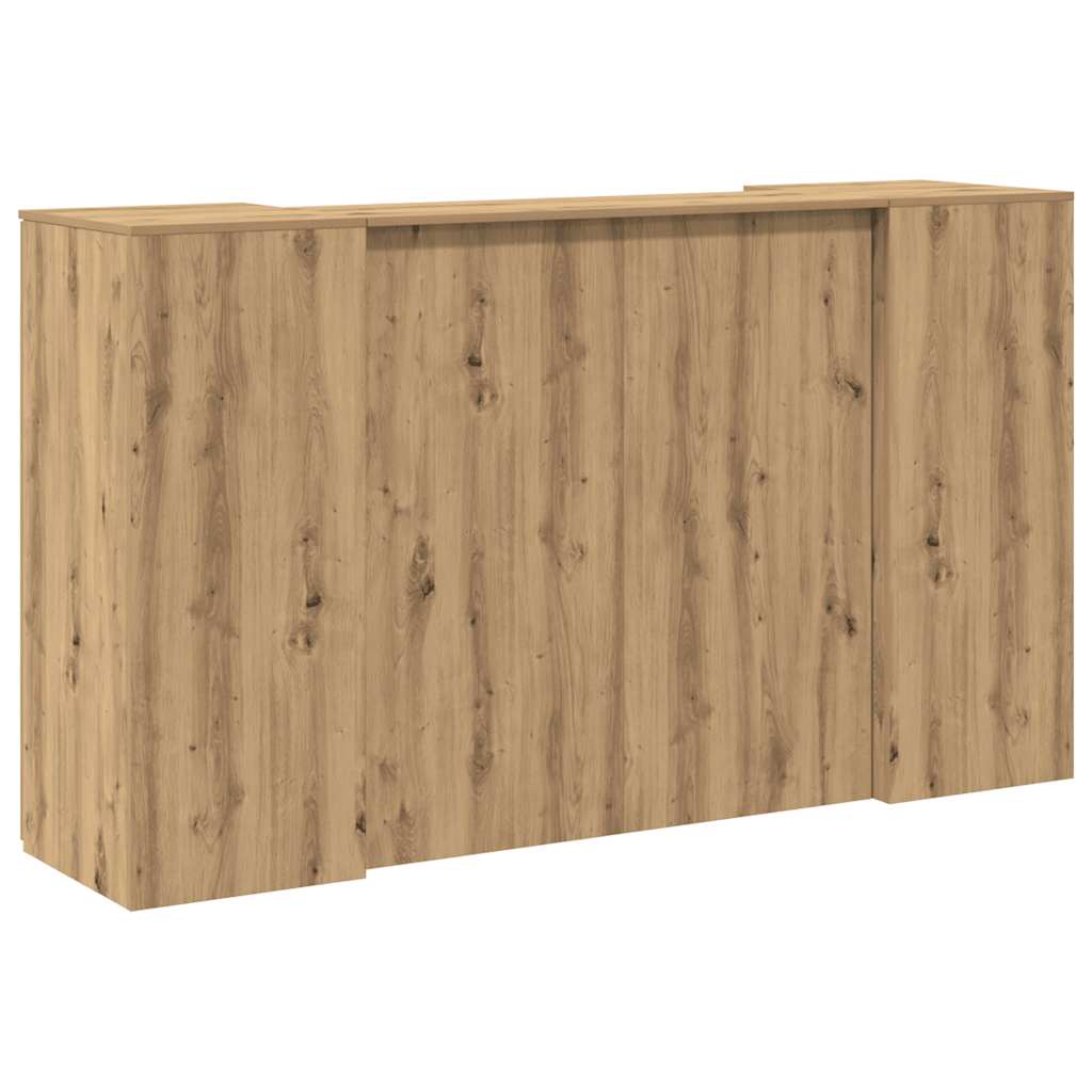 Banco Reception Rovere Artigianale 180x50x103,5cm in Truciolato