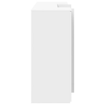 Banco Reception Bianco 200x50x103,5 cm in Legno Multistrato - homemem39