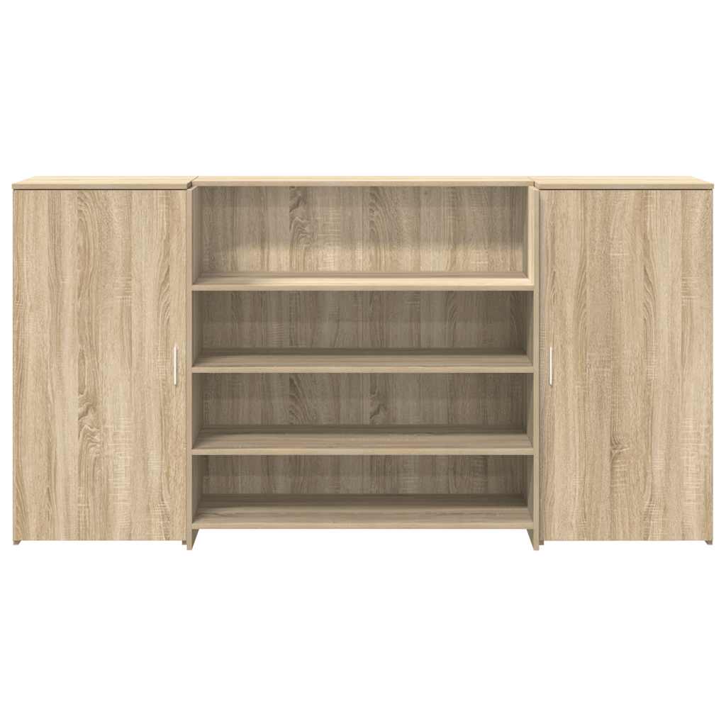 Banco Reception Rovere Sonoma 200x50x103,5 cm Legno Multistrato - homemem39