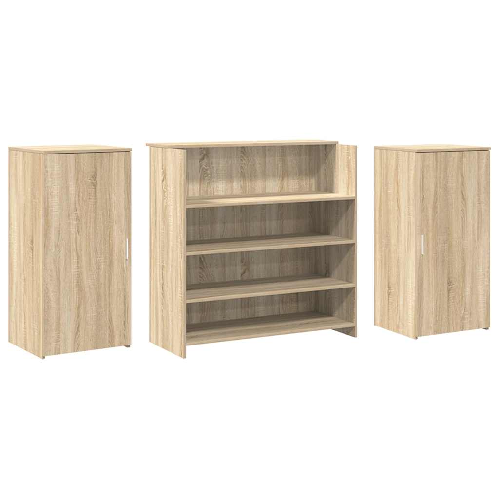 Banco Reception Rovere Sonoma 200x50x103,5 cm Legno Multistrato - homemem39