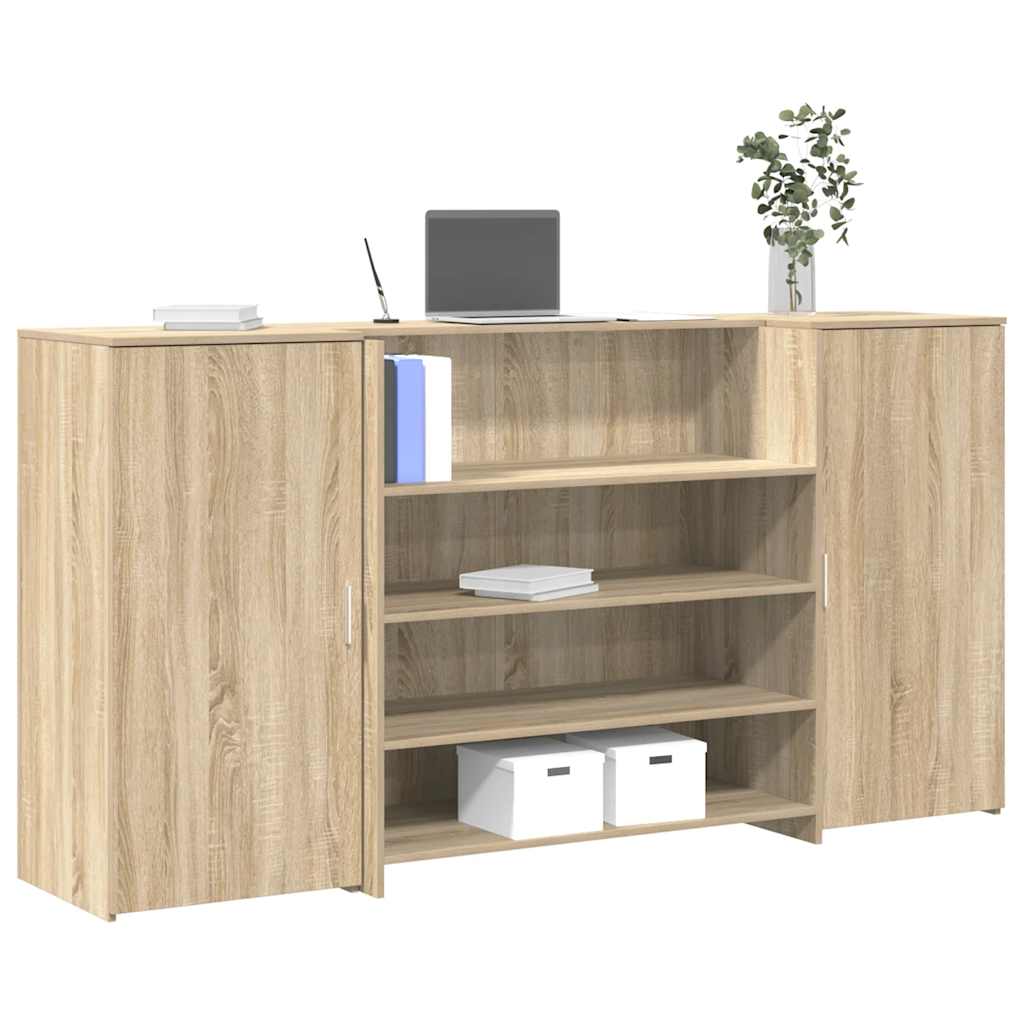 Banco Reception Rovere Sonoma 200x50x103,5 cm Legno Multistrato - homemem39