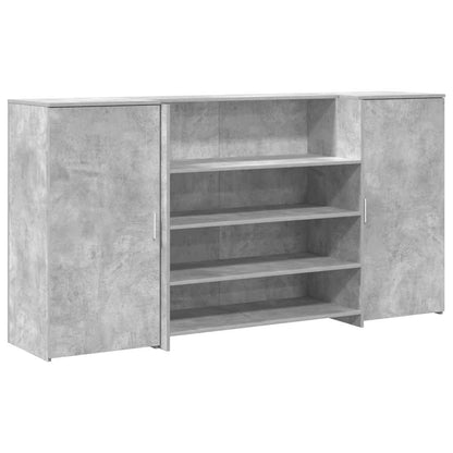 Banco Reception Grigio Cemento 200x50x103,5cm Legno Multistrato - homemem39