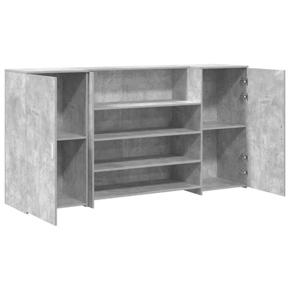 Banco Reception Grigio Cemento 200x50x103,5cm Legno Multistrato - homemem39